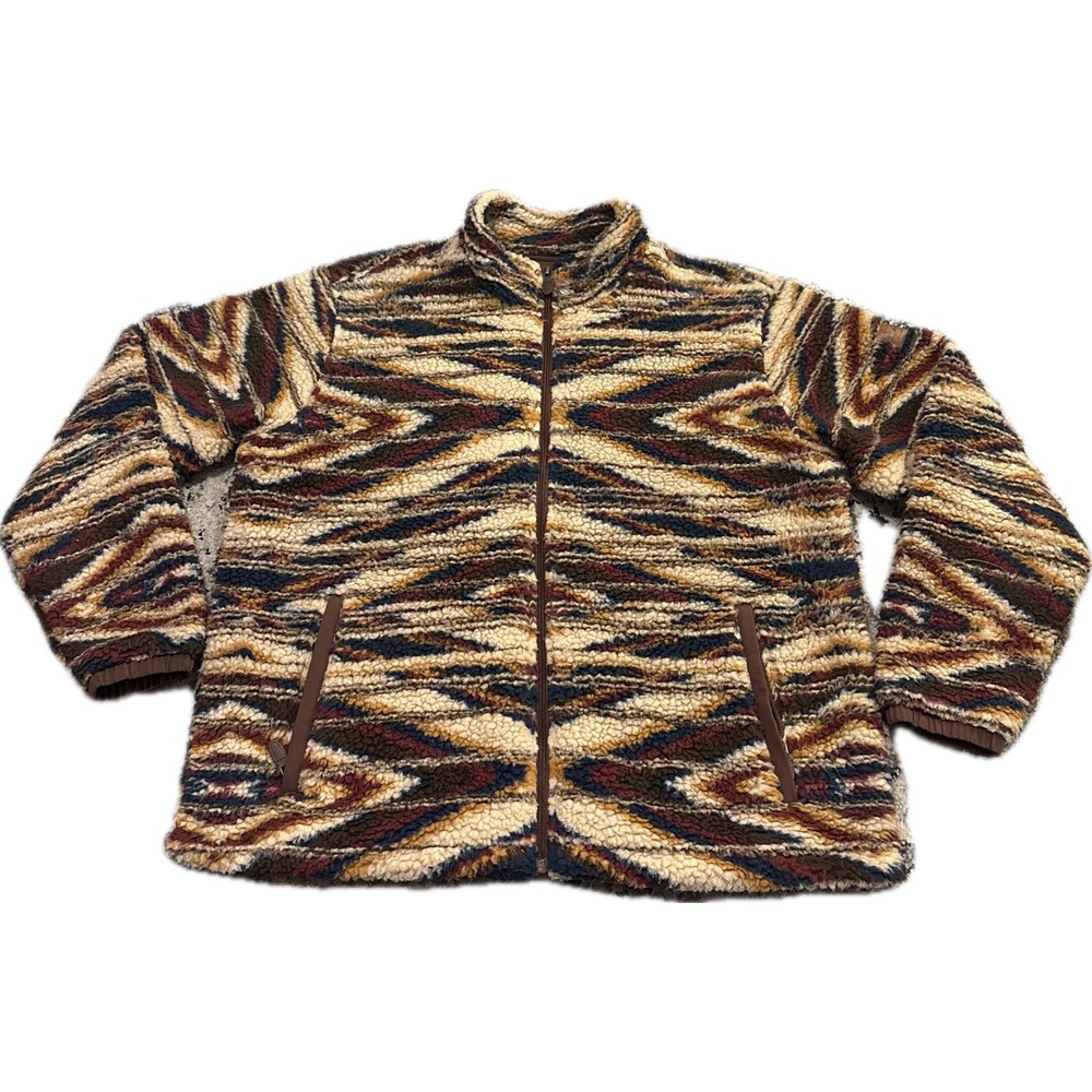 Ariat Mens XL Chimayo Centinela Traditional Arts Southwestern Sherpa Zip Jacket